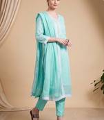Women Ethnic Motifs Regular Kurta with Trousers & With Dupatta
