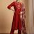 Women Floral Embroidered Regular Thread Work Kurta with Trousers & With Dupatta