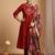 Women Floral Embroidered Regular Thread Work Kurta with Trousers & With Dupatta