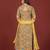 Floral Printed V-Neck Gotta Patti Pure Cotton A-Line Kurta With Trousers & Dupatta