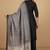 Thread Work Notch Neck Straight Kurta With Trousers And Dupatta