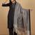 Thread Work Notch Neck Straight Kurta With Trousers And Dupatta