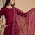 Women Ethnic Motifs Regular Thread Work Kurta with Trousers & With Dupatta