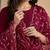 Women Ethnic Motifs Regular Thread Work Kurta with Trousers & With Dupatta