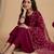 Women Ethnic Motifs Regular Thread Work Kurta with Trousers & With Dupatta