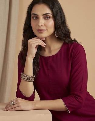 Women Ethnic Motifs Regular Thread Work Kurta with Trousers & With Dupatta 6