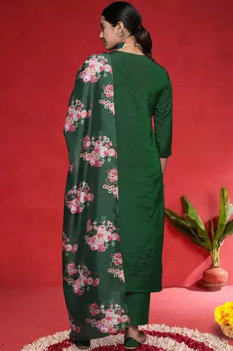 Women Ethnic Motifs Embroidered Kurta with Trousers & Dupatta