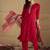 Floral Embroidered Mirror Work Kurta With Trousers & Dupatta