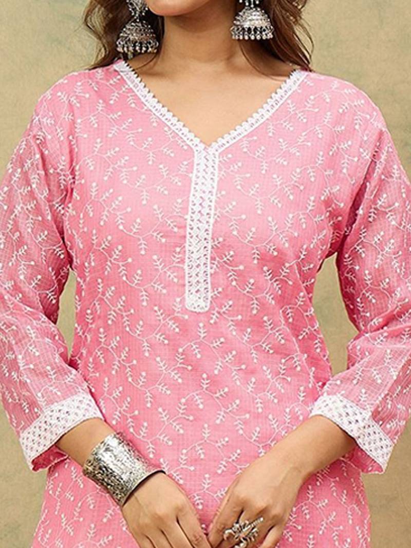 Women Floral Embroidered Kurta with Trousers & Dupatta