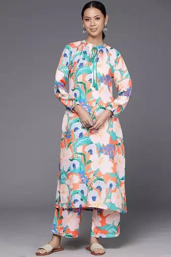 Women Floral Printed Regular Kurta Pith Palazzos