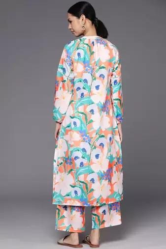 Women Floral Printed Regular Kurta Pith Palazzos
