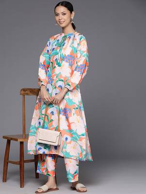 Women Floral Printed Regular Kurta Pith Palazzos 7