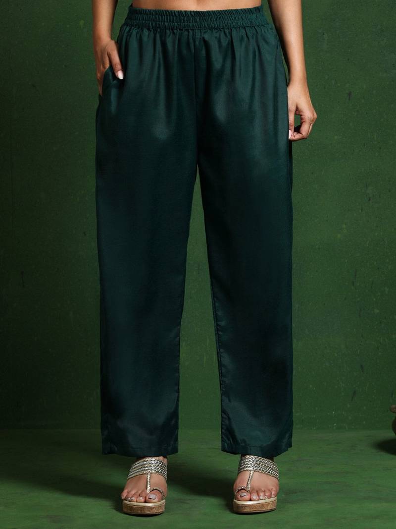 Floral Embroidered Cotton Silk Zari Work Straight Republic Day Kurta With Trousers & Dupatta
