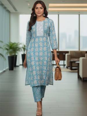 Women Ethnic Motifs Printed Regular Kurta with Trousers & With Dupatta 4