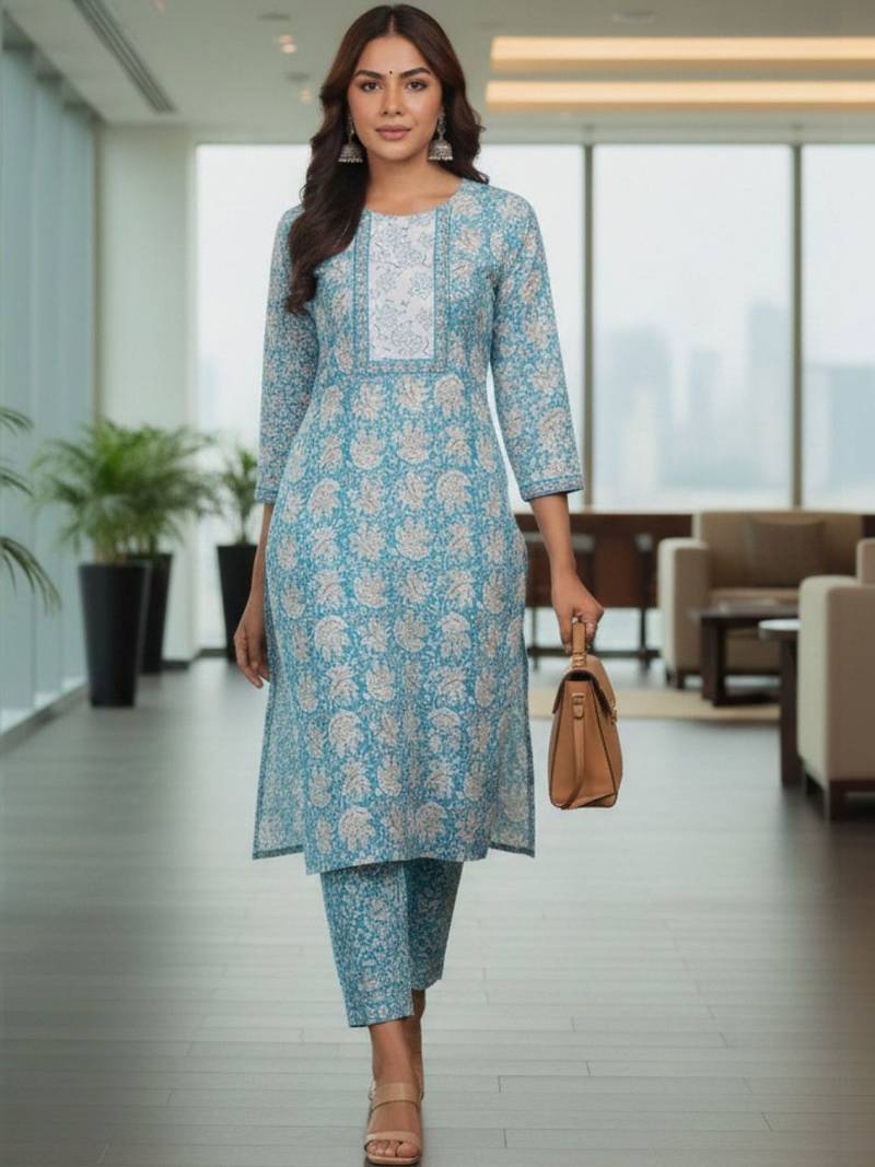 Women Ethnic Motifs Printed Regular Kurta with Trousers & With Dupatta