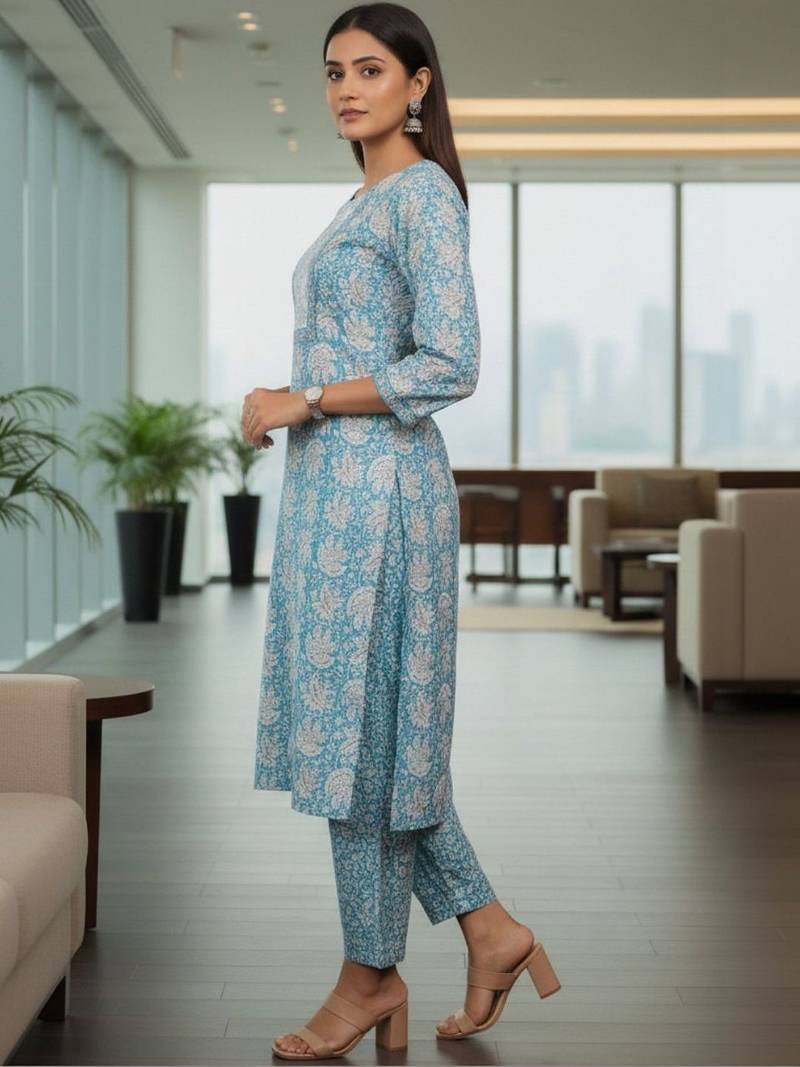 Women Ethnic Motifs Printed Regular Kurta with Trousers & With Dupatta