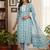 Floral Printed Round Neck Straight Kurta With Patiala & Dupatta
