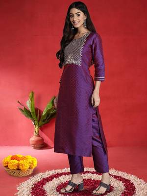 Women Ethnic Motifs Embroidered Kurta with Trousers & Dupatta 4