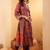 Ethnic Motifs Printed Mandarin Collar Gotta Patti Chanderi Silk Kurta & Trousers