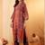 Ethnic Motifs Printed Mandarin Collar Gotta Patti Chanderi Silk Kurta & Trousers