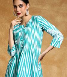 Women Striped Cotton Kurta with Trouser