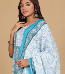 Floral Printed Straight Kurta With Salwar & Dupatta