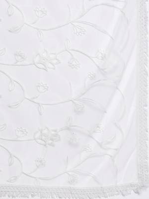 Women Floral Yoke Design Regular Thread Work Kurta with Trousers & With Dupatta 5