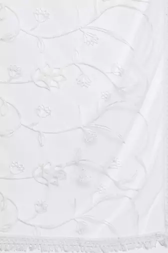 Women Floral Yoke Design Regular Thread Work Kurta with Trousers & With Dupatta