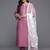 Women Floral Yoke Design Regular Thread Work Kurta with Trousers & With Dupatta