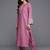 Women Floral Yoke Design Regular Thread Work Kurta with Trousers & With Dupatta