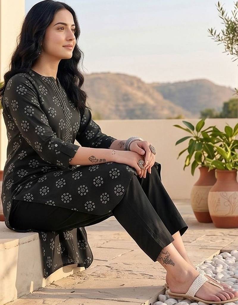 Women Ethnic Motifs Printed Regular Kurta with Trousers