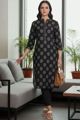 Women Ethnic Motifs Printed Regular Kurta with Trousers