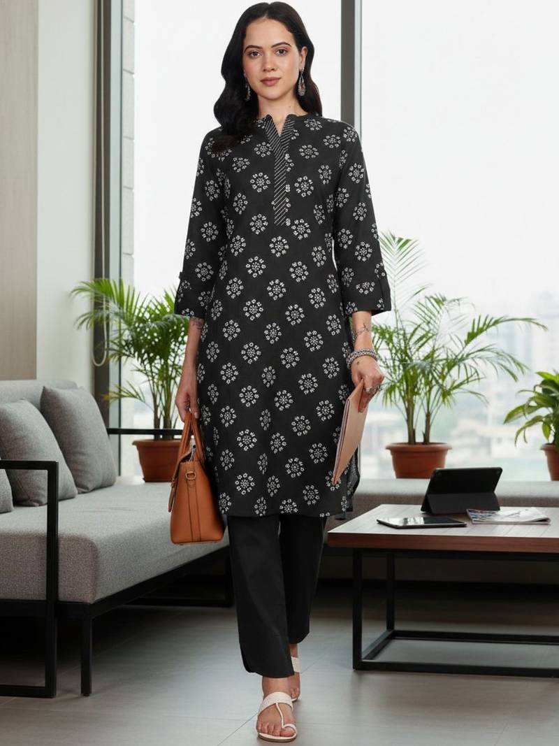 Women Ethnic Motifs Printed Regular Kurta with Trousers