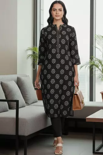 Women Ethnic Motifs Printed Regular Kurta with Trousers