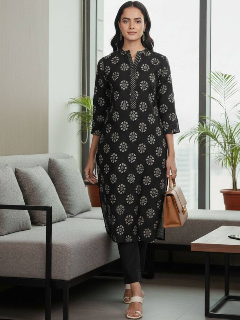 Women Ethnic Motifs Printed Regular Kurta with Trousers