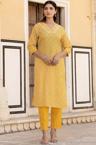 Ethnic Motifs Printed Regular Mirror Work Kurta with Trouser & Dupatta
