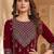 Women Ethnic Motifs Printed Regular Thread Work Velvet Kurta with Trousers