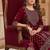 Women Ethnic Motifs Printed Regular Thread Work Velvet Kurta with Trousers