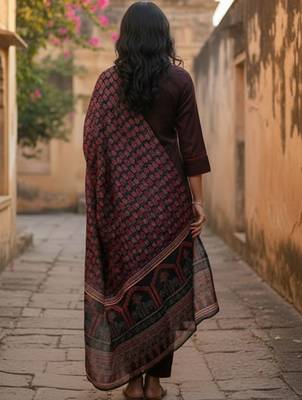 Women Ethnic Motifs Regular Kurta with Trousers & With Dupatta 2