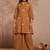 Women Embroidered Regular Thread Work Kurta with Palazzos