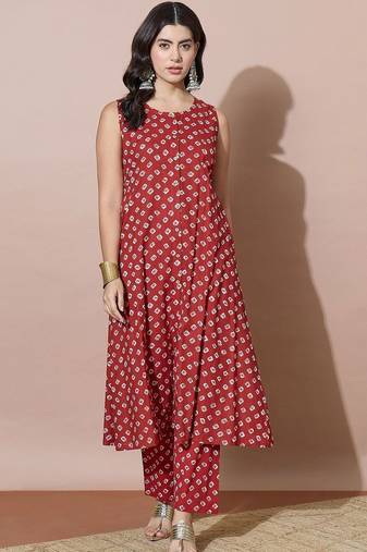 Women Ethnic Motifs Printed Regular Kurta with Trousers