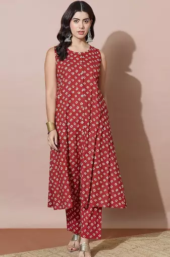 Women Ethnic Motifs Printed Regular Kurta with Trousers
