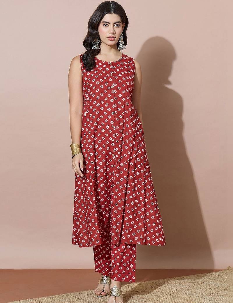 Women Ethnic Motifs Printed Regular Kurta with Trousers