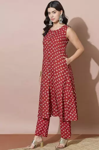 Women Ethnic Motifs Printed Regular Kurta with Trousers