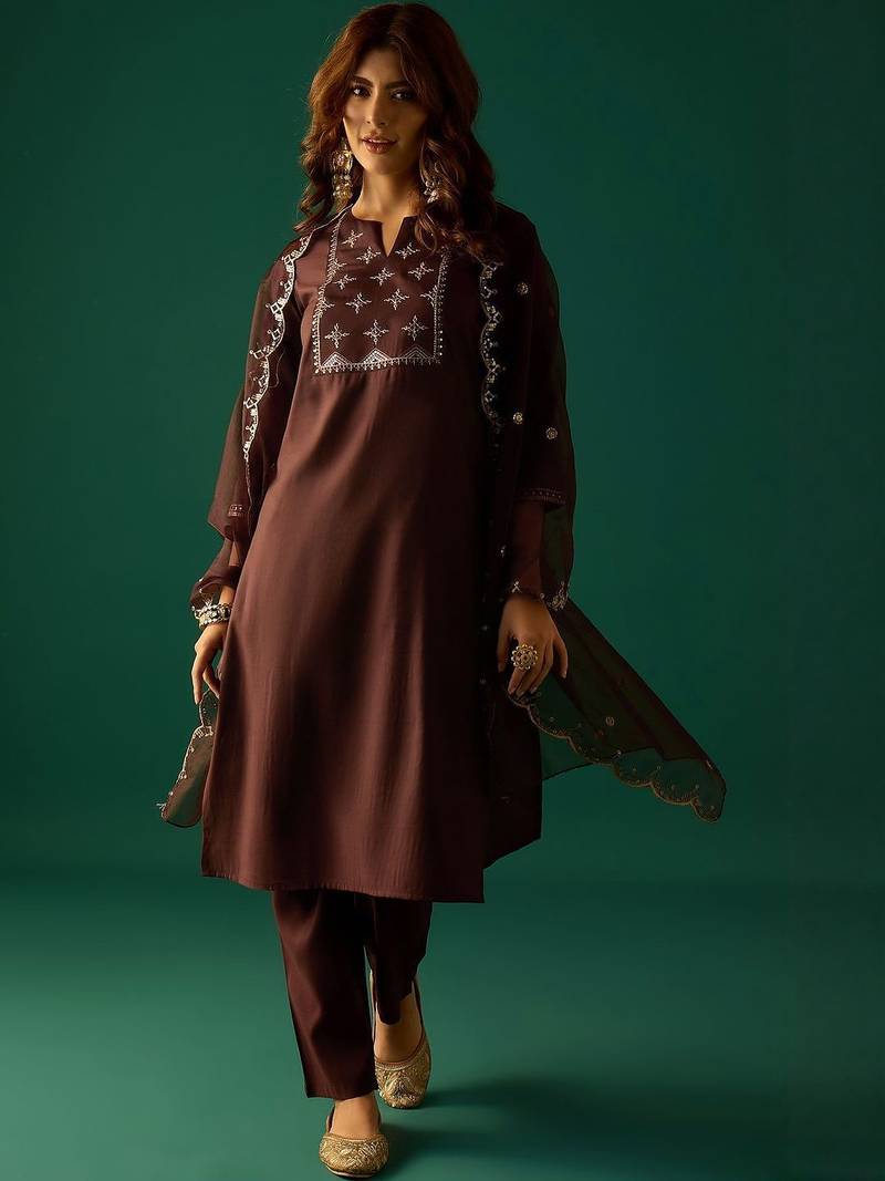 Women Ethnic Motifs Printed Kurta with Trouser & Dupatta