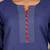 Thread Work Notch Neck Straight Kurta With Trousers And Dupatta