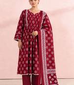 Women Floral Printed Regular Kurta with Trousers & With Dupatta