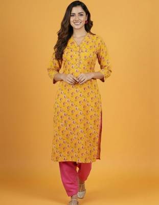 Women Floral Printed Regular Kurta with Trousers 6