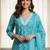 Ethnic Motifs Printed Square Neck Straight Kurta With Trousers & Dupatta