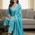 Ethnic Motifs Printed Square Neck Straight Kurta With Trousers & Dupatta